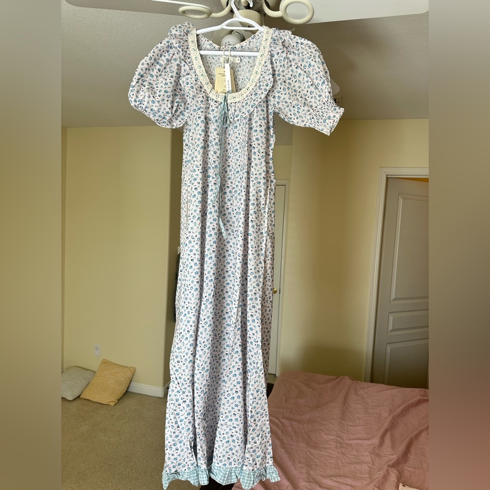 Floral Blue Nightgown